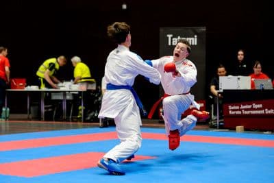 This photo was taken during the 2026 Karate International Swiss Junior Open on April 18th in Basel - Switzerland.