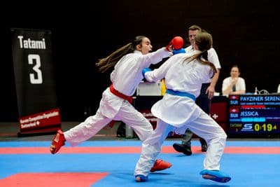 This photo was taken during the 2026 Karate International Swiss Junior Open on April 18th in Basel - Switzerland.