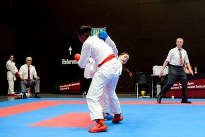 This photo was taken during the 2026 Karate International Swiss Junior Open on April 18th in Basel - Switzerland.