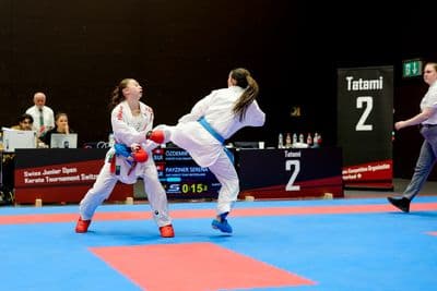This photo was taken during the 2026 Karate International Swiss Junior Open on April 18th in Basel - Switzerland.