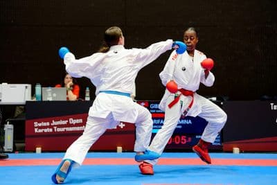 This photo was taken during the 2026 Karate International Swiss Junior Open on April 18th in Basel - Switzerland.