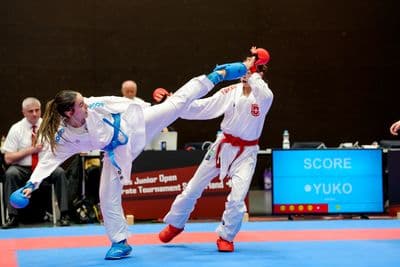 This photo was taken during the 2026 Karate International Swiss Junior Open on April 18th in Basel - Switzerland.
