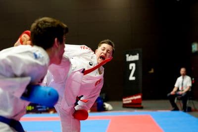 This photo was taken during the 2026 Karate International Swiss Junior Open on April 18th in Basel - Switzerland.