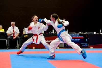 This photo was taken during the 2026 Karate International Swiss Junior Open on April 18th in Basel - Switzerland.