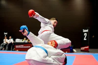 This photo was taken during the 2026 Karate International Swiss Junior Open on April 18th in Basel - Switzerland.