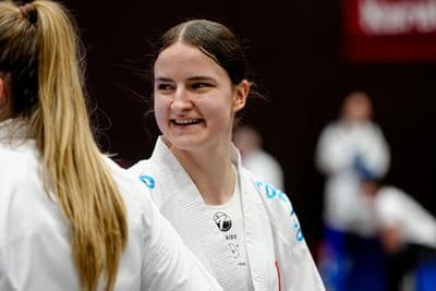 This photo was taken during the 2026 Karate International Swiss Junior Open on April 18th in Basel - Switzerland.