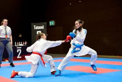 This photo was taken during the 2026 Karate International Swiss Junior Open on April 18th in Basel - Switzerland.
