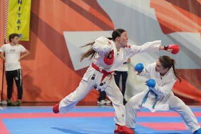 This photo was taken during the 2026 Karate Swiss Karate League Zürich - Saalsporthalle 2026 in Zürich - Schweiz.