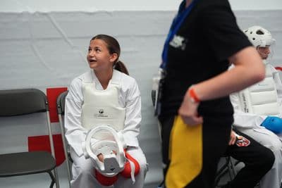 This photo was taken during the 2026 Karate Swiss Karate League Zürich - Saalsporthalle 2026 in Zürich - Schweiz.