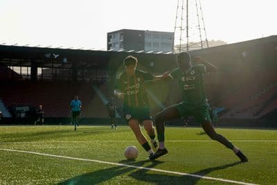 This photo was taken during the Triangulaire games between Xamax, Yverdon Sport and DFCO - Switzerland.