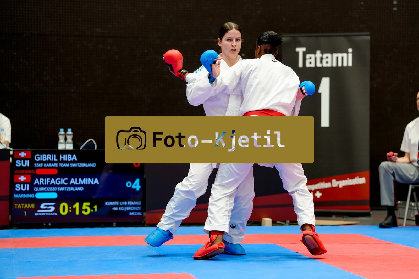 This photo was taken during the 2026 Karate International Swiss Junior Open on April 18th in Basel - Switzerland.