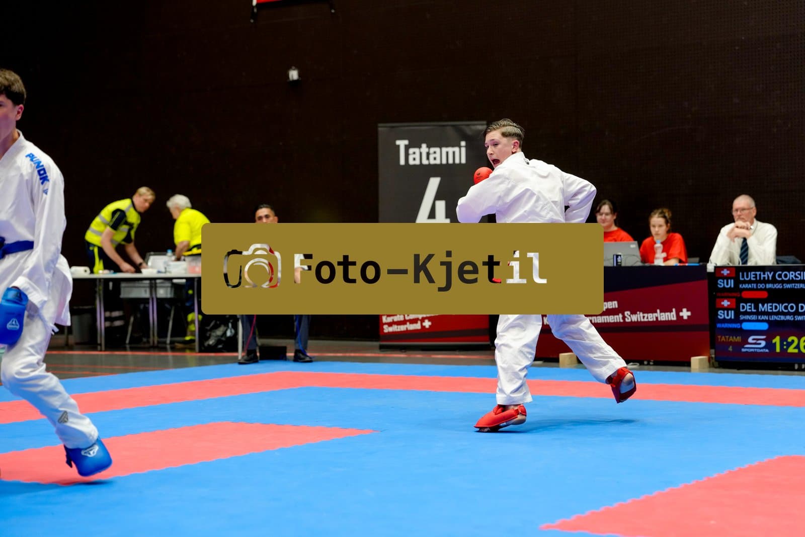 This photo was taken during the 2026 Karate International Swiss Junior Open on April 18th in Basel - Switzerland.