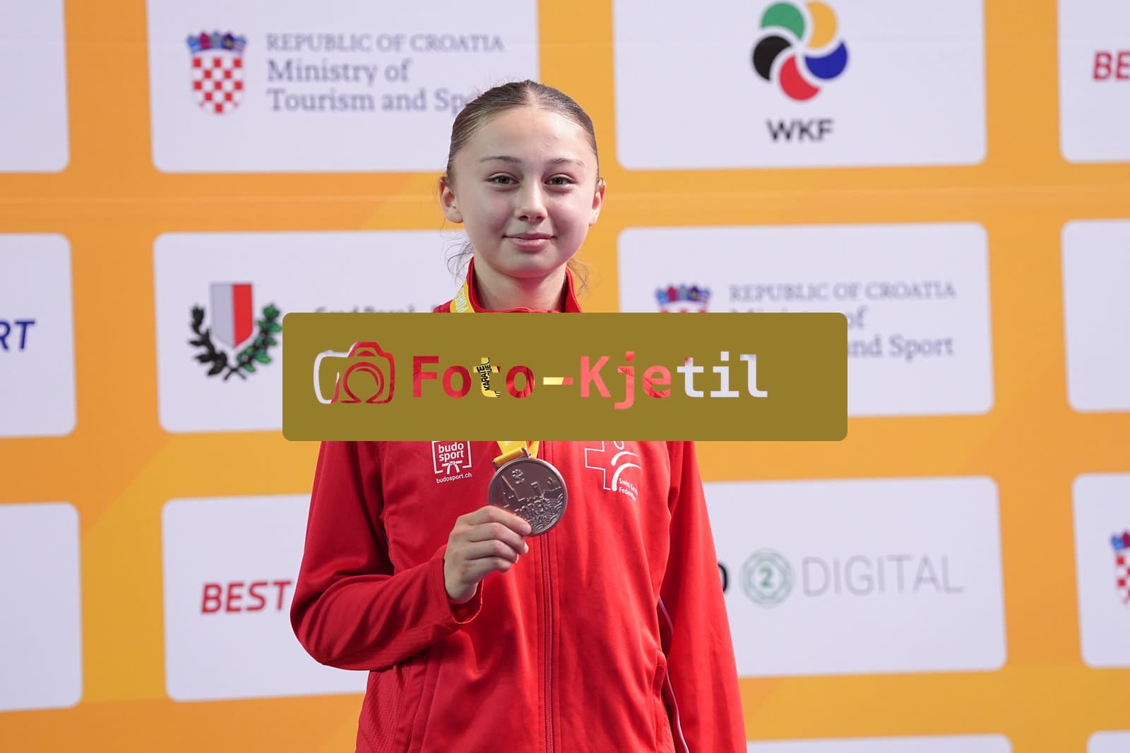 This photo was taken during the Porec 2026 - Karate Youth Cup in the Zatika Arena on July 3rd 2026 in Porec, Croatia. (Photo by Martin Kremser/Karate Insights)