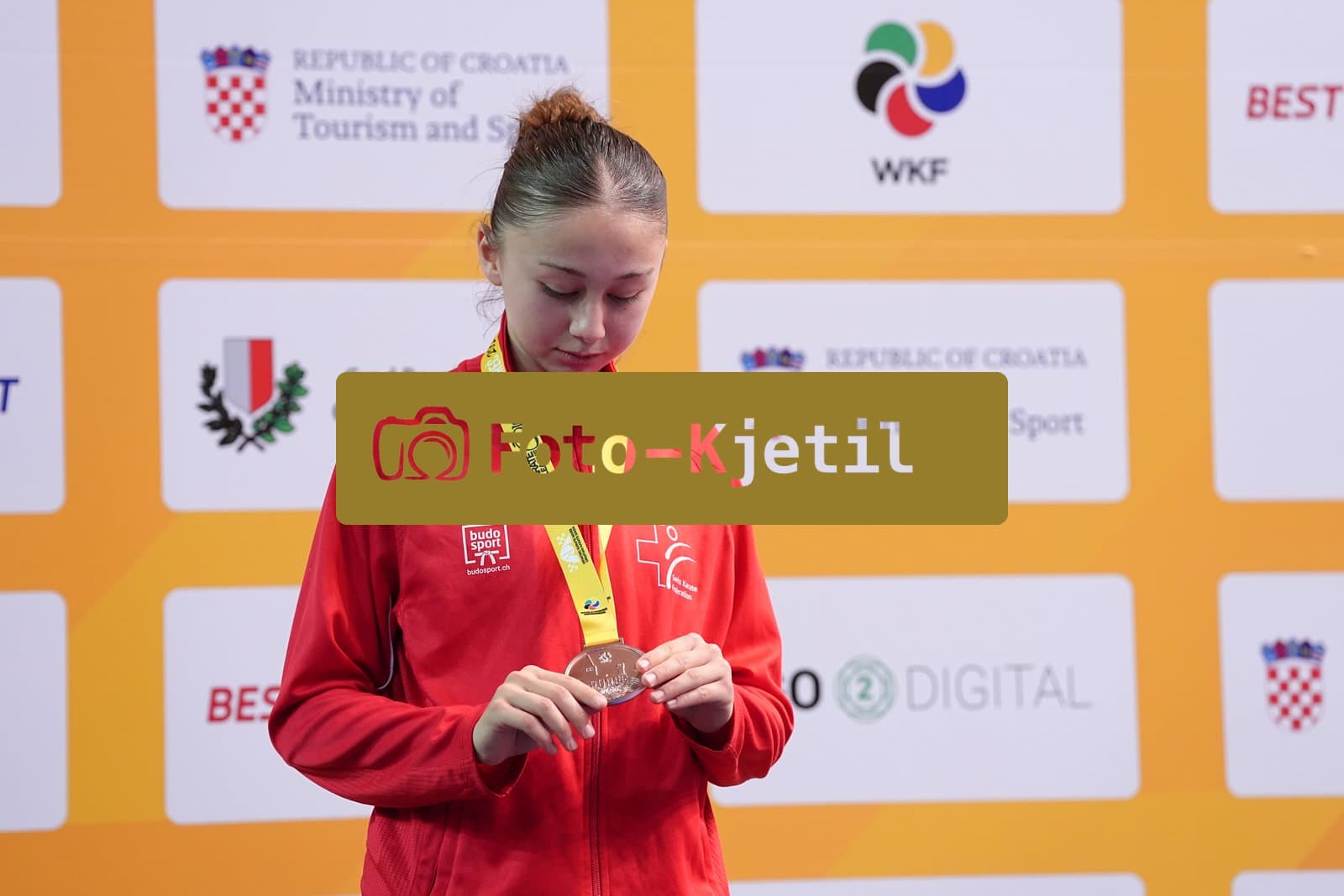 This photo was taken during the Porec 2026 - Karate Youth Cup in the Zatika Arena on July 3rd 2026 in Porec, Croatia. (Photo by Martin Kremser/Karate Insights)