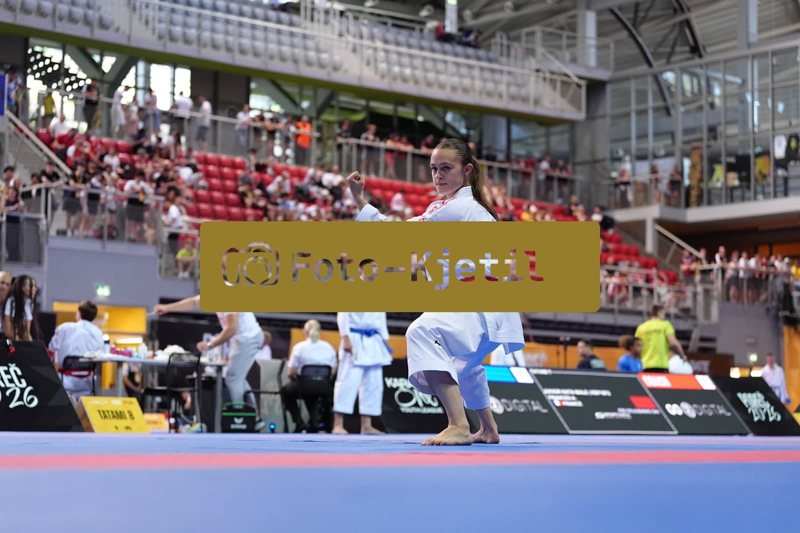 This photo was taken during the Porec 2026 - Karate Youth Cup in the Zatika Arena on July 1st 2026 in Porec, Croatia. (Photo by Martin Kremser/Karate Insights)