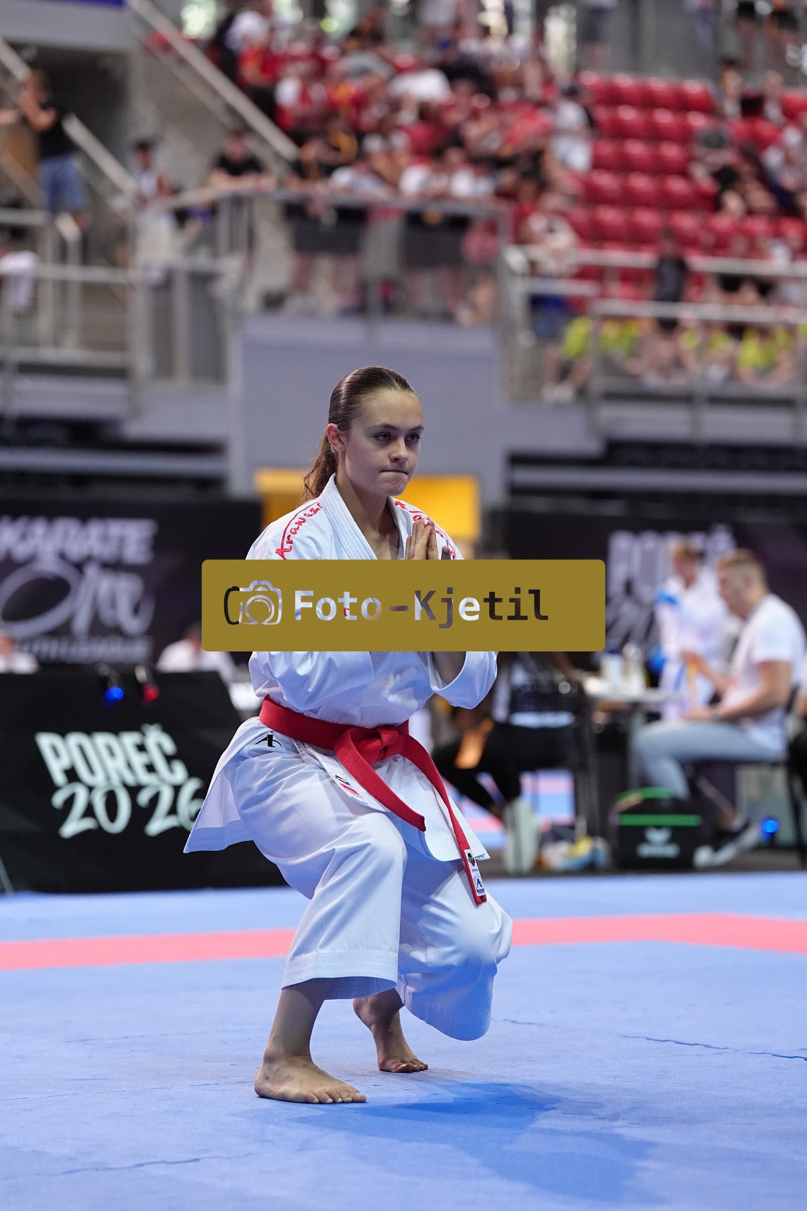 This photo was taken during the Porec 2026 - Karate Youth Cup in the Zatika Arena on July 1st 2026 in Porec, Croatia. (Photo by Martin Kremser/Karate Insights)