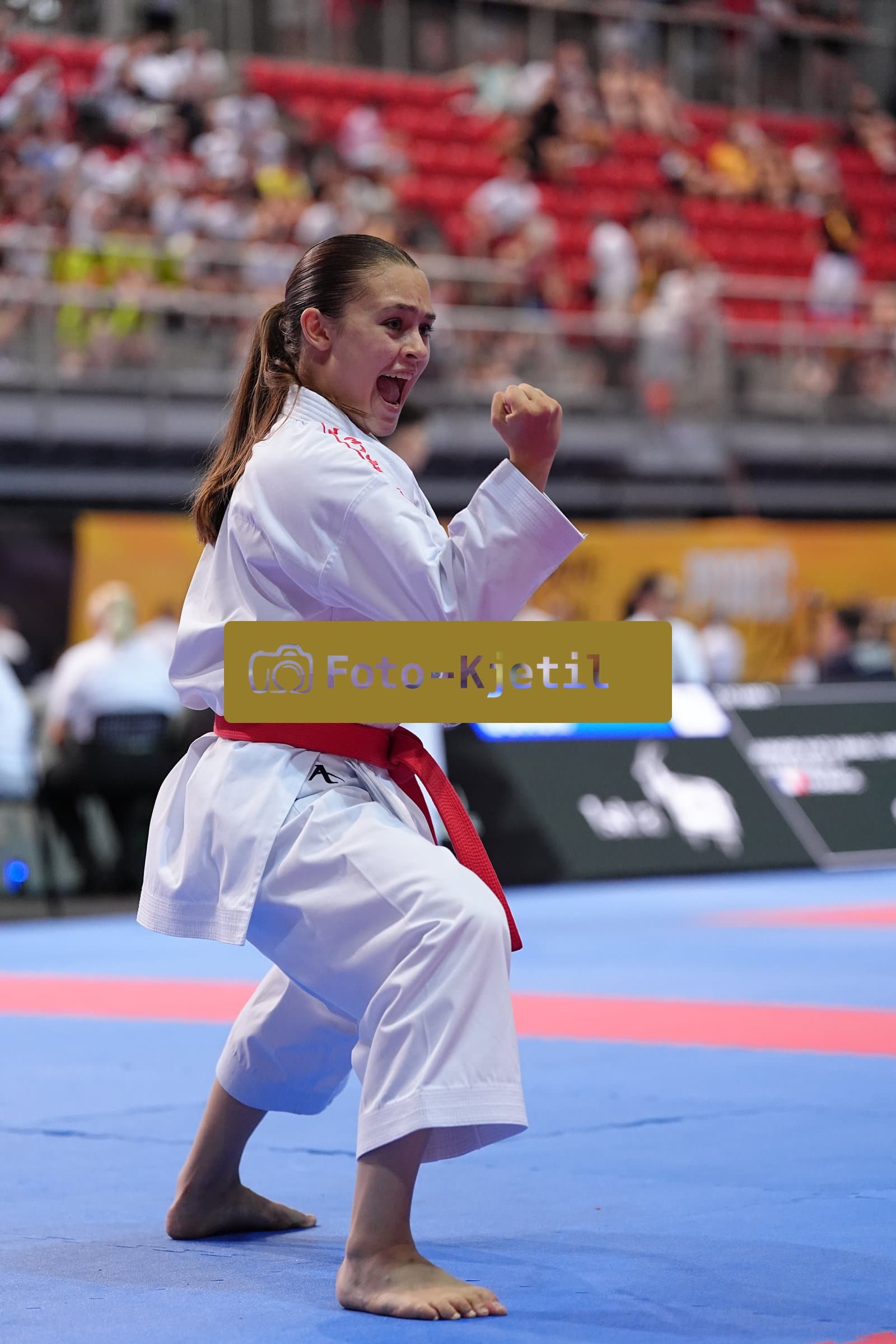 This photo was taken during the Porec 2026 - Karate Youth Cup in the Zatika Arena on July 1st 2026 in Porec, Croatia. (Photo by Martin Kremser/Karate Insights)