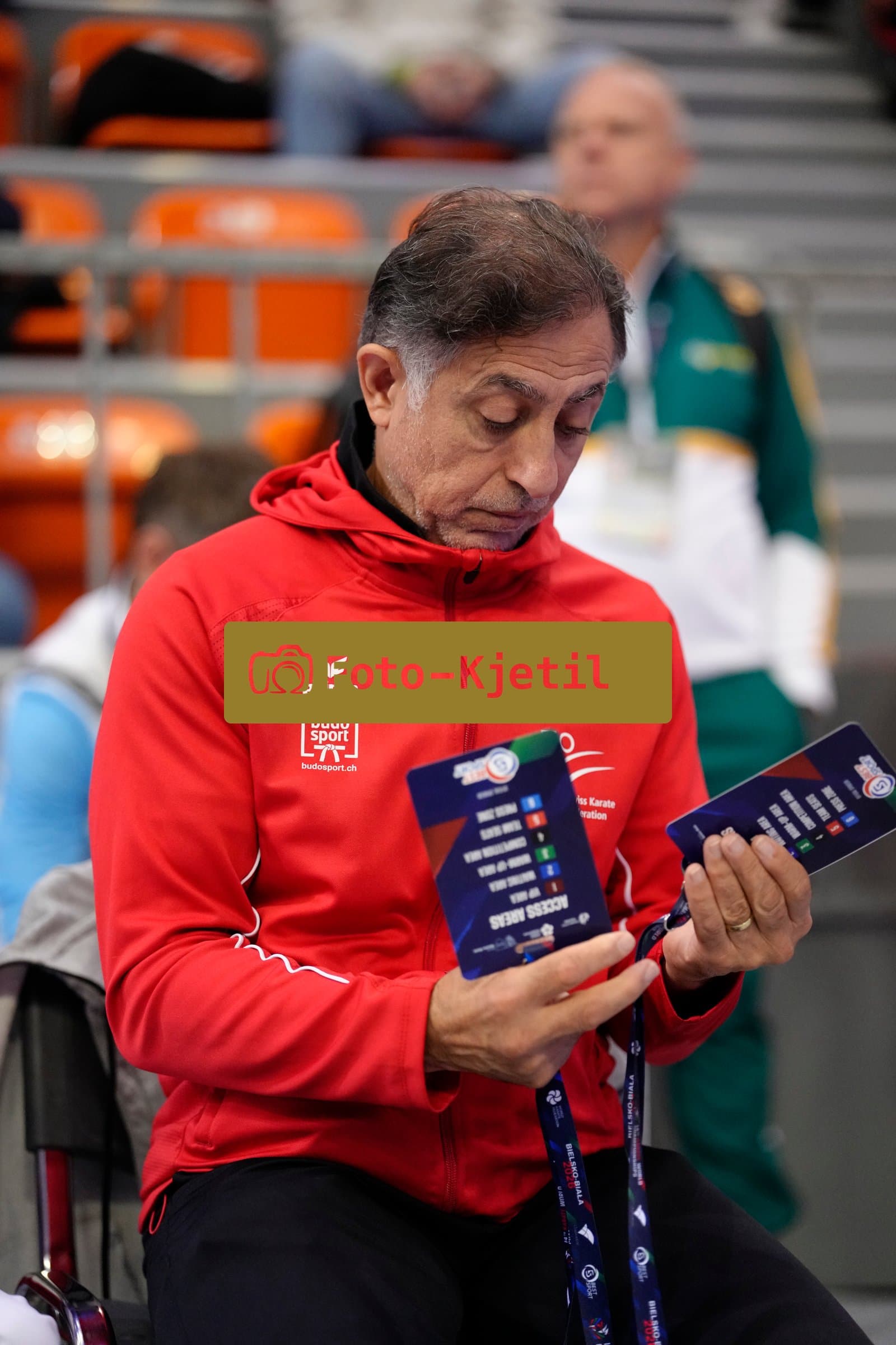 BIELSKO-BIALA, POLAND - OCTOBER 16: This photo was taken during the 2026 World Cadet, Junior & U21 Karate Championships at Hala Pod Debowcem on October 16, 2026 in Bielsko-Biala, Poland.