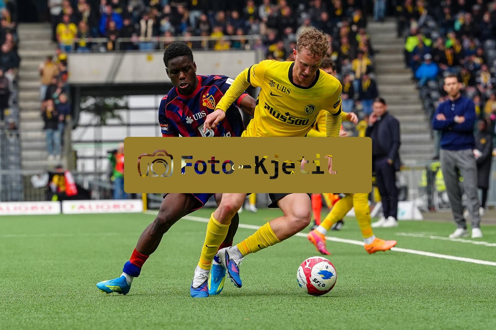 Schweiz: Brack Super League 2025/26, BSC Young Boys vs FC Basel 1893 - Wankdorf Stadion, Bern: Moussa Cisse (29 FCB) gegen Dominik Pech (13 YB)