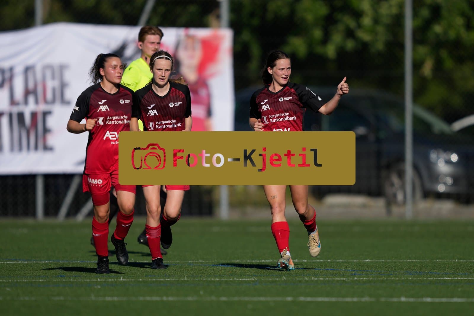 Schweiz: AXA Women's Super League 2026/2027, FC Aarau Frauen vs GC Frauenfussball - Sportanlage Schachen, Aarau: Tabea Dorothee Maria Schütt - Tabea Dorothee Maria Schutt (19 FC Aarau) jubelt nach ihrem Tor
