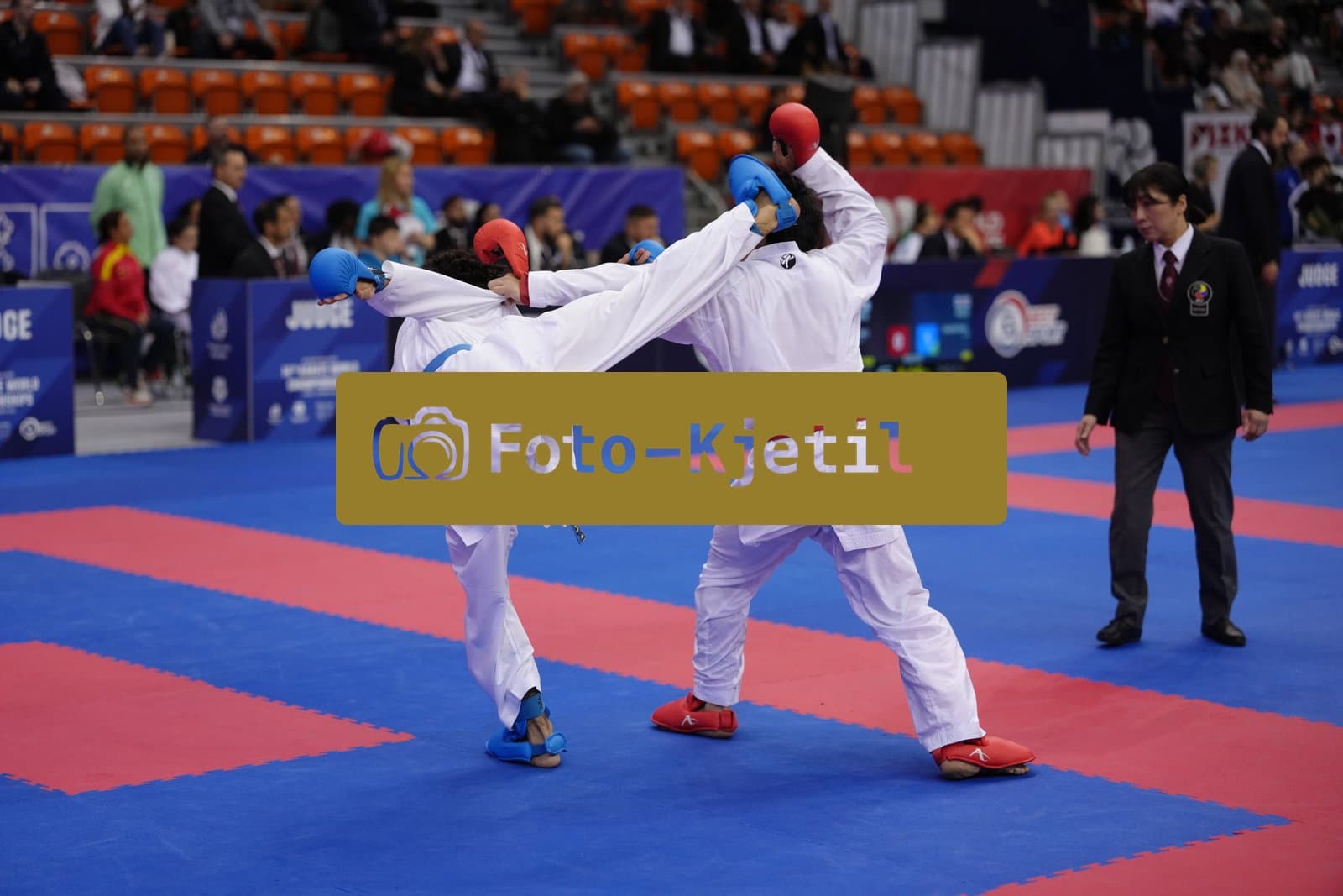 BIELSKO-BIALA, POLAND - OCTOBER 16: This photo was taken during the 2026 World Cadet, Junior & U21 Karate Championships at Hala Pod Debowcem on October 16, 2026 in Bielsko-Biala, Poland.