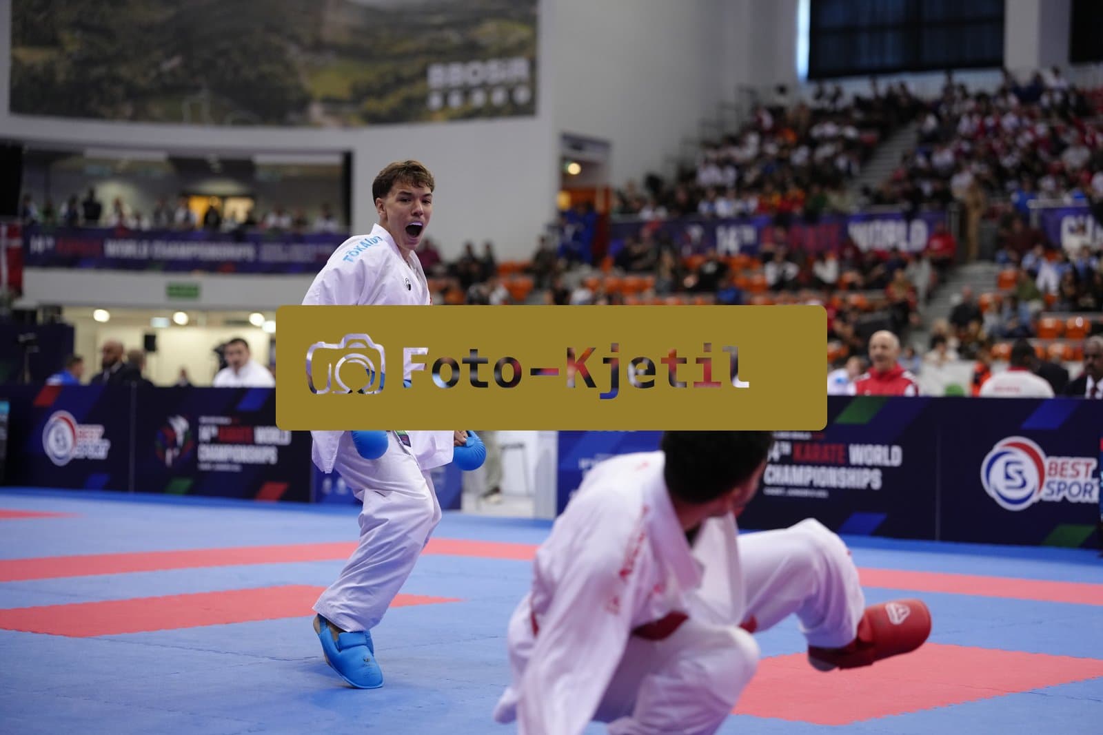 BIELSKO-BIALA, POLAND - OCTOBER 16: This photo was taken during the 2026 World Cadet, Junior & U21 Karate Championships at Hala Pod Debowcem on October 16, 2026 in Bielsko-Biala, Poland.