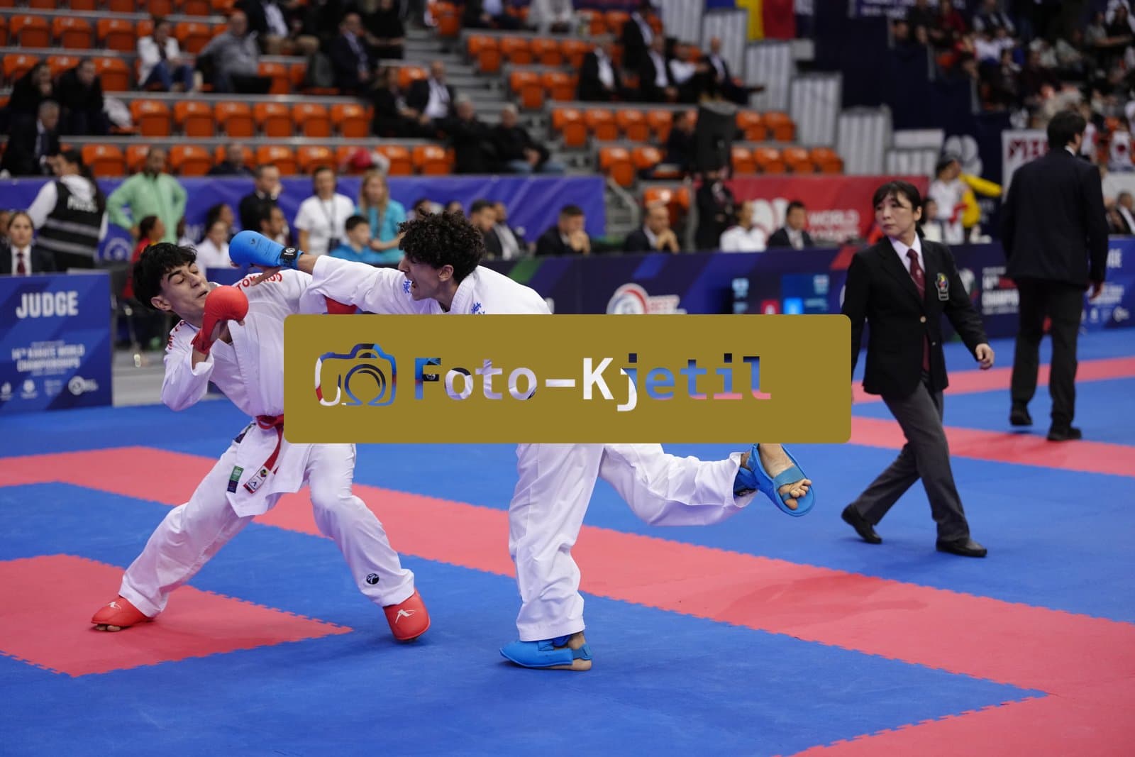 BIELSKO-BIALA, POLAND - OCTOBER 16: This photo was taken during the 2026 World Cadet, Junior & U21 Karate Championships at Hala Pod Debowcem on October 16, 2026 in Bielsko-Biala, Poland.