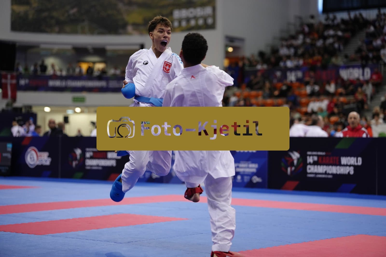 BIELSKO-BIALA, POLAND - OCTOBER 16: This photo was taken during the 2026 World Cadet, Junior & U21 Karate Championships at Hala Pod Debowcem on October 16, 2026 in Bielsko-Biala, Poland.