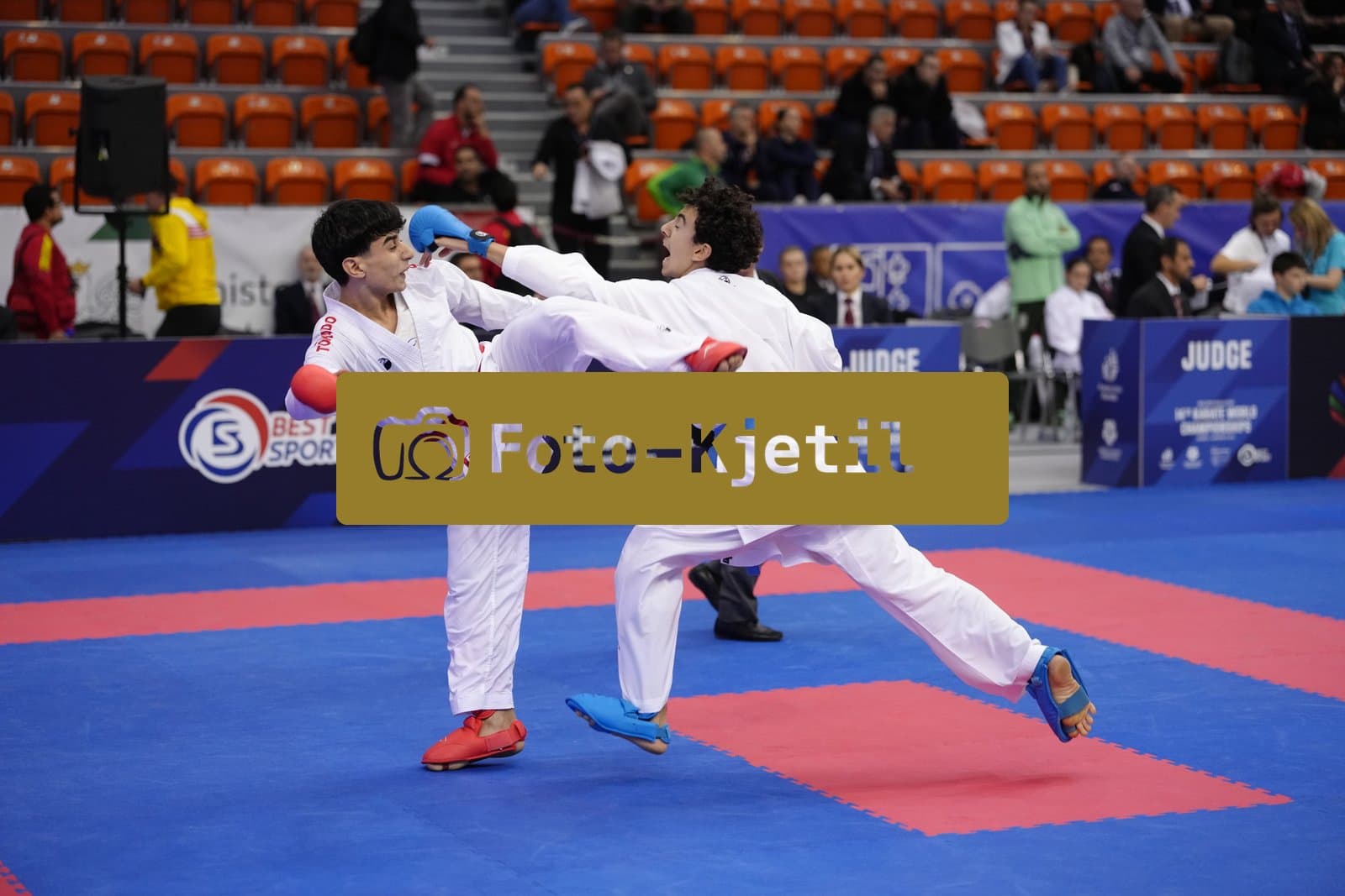 BIELSKO-BIALA, POLAND - OCTOBER 16: This photo was taken during the 2026 World Cadet, Junior & U21 Karate Championships at Hala Pod Debowcem on October 16, 2026 in Bielsko-Biala, Poland.