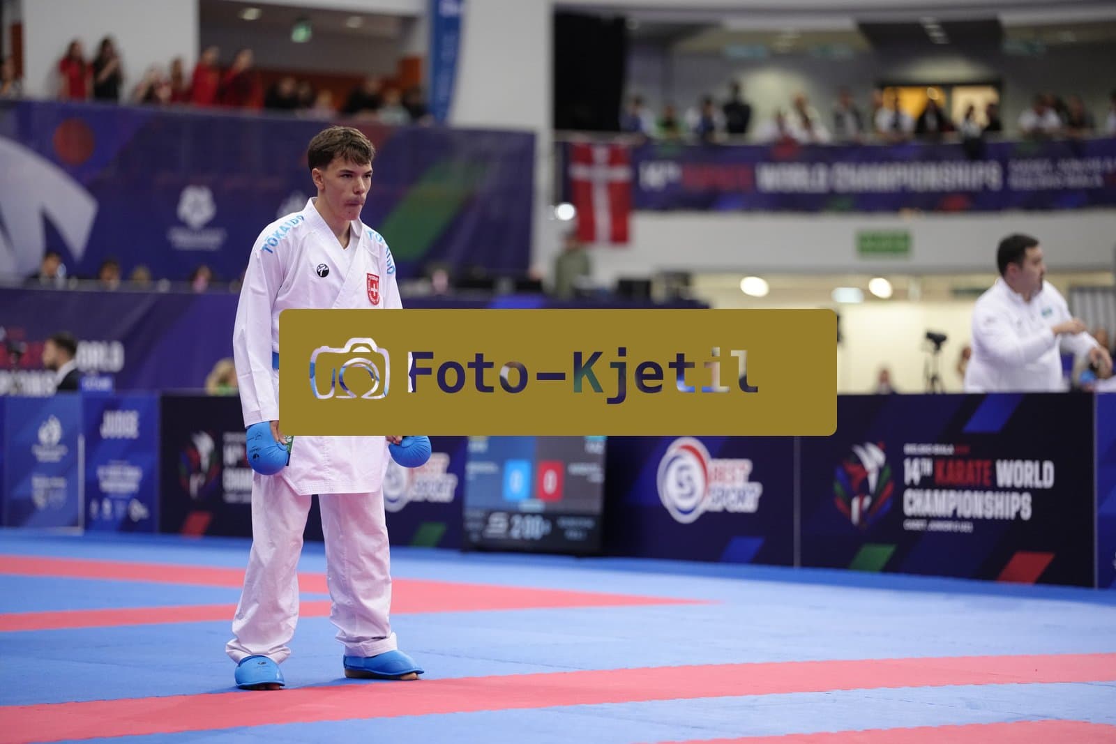 BIELSKO-BIALA, POLAND - OCTOBER 16: This photo was taken during the 2026 World Cadet, Junior & U21 Karate Championships at Hala Pod Debowcem on October 16, 2026 in Bielsko-Biala, Poland.