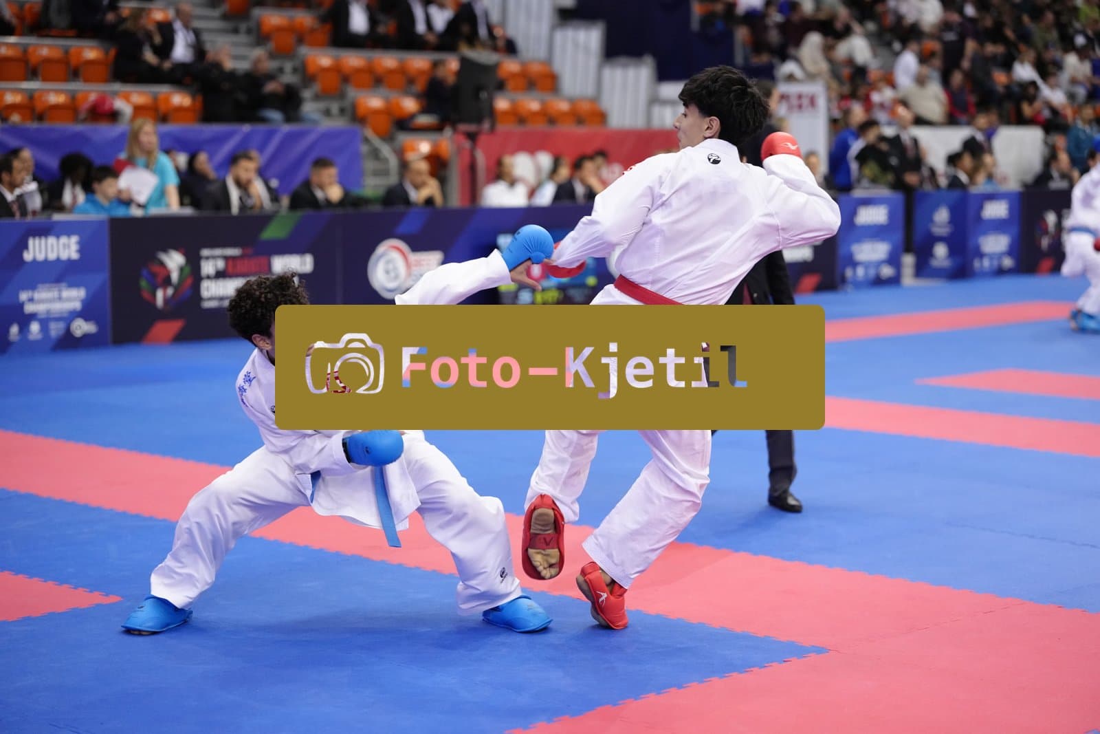 BIELSKO-BIALA, POLAND - OCTOBER 16: This photo was taken during the 2026 World Cadet, Junior & U21 Karate Championships at Hala Pod Debowcem on October 16, 2026 in Bielsko-Biala, Poland.