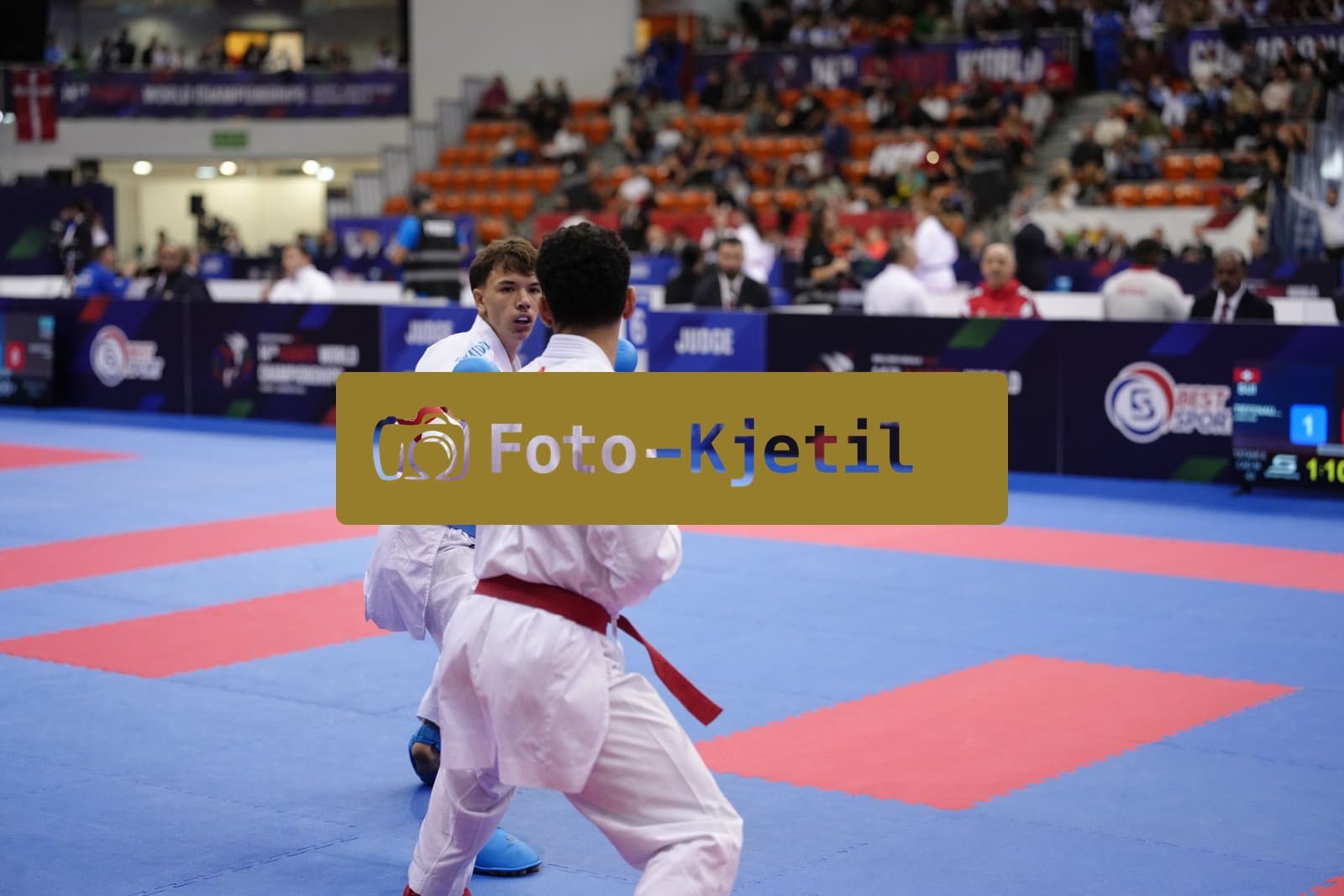 BIELSKO-BIALA, POLAND - OCTOBER 16: This photo was taken during the 2026 World Cadet, Junior & U21 Karate Championships at Hala Pod Debowcem on October 16, 2026 in Bielsko-Biala, Poland.