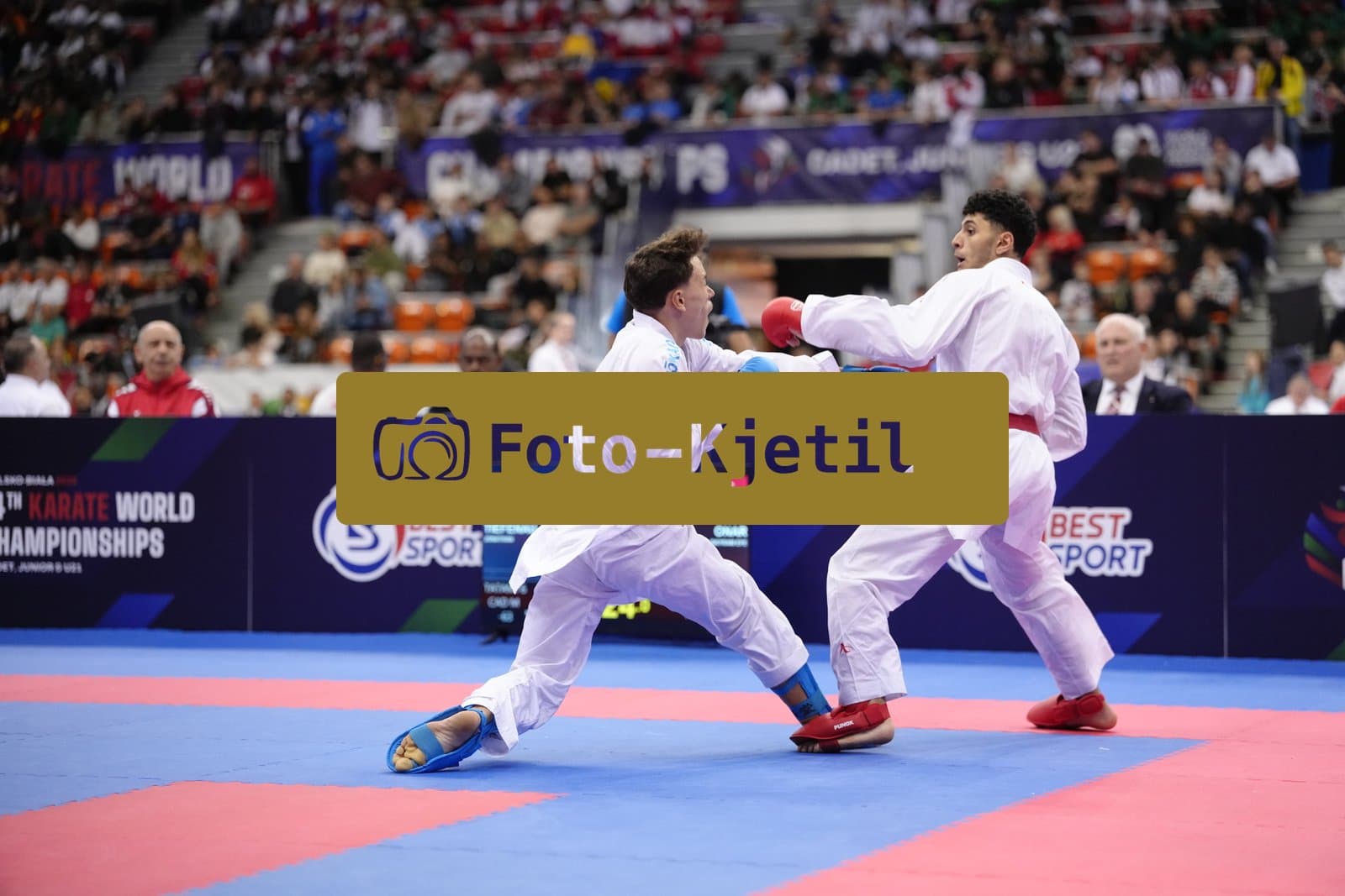 BIELSKO-BIALA, POLAND - OCTOBER 16: This photo was taken during the 2026 World Cadet, Junior & U21 Karate Championships at Hala Pod Debowcem on October 16, 2026 in Bielsko-Biala, Poland.