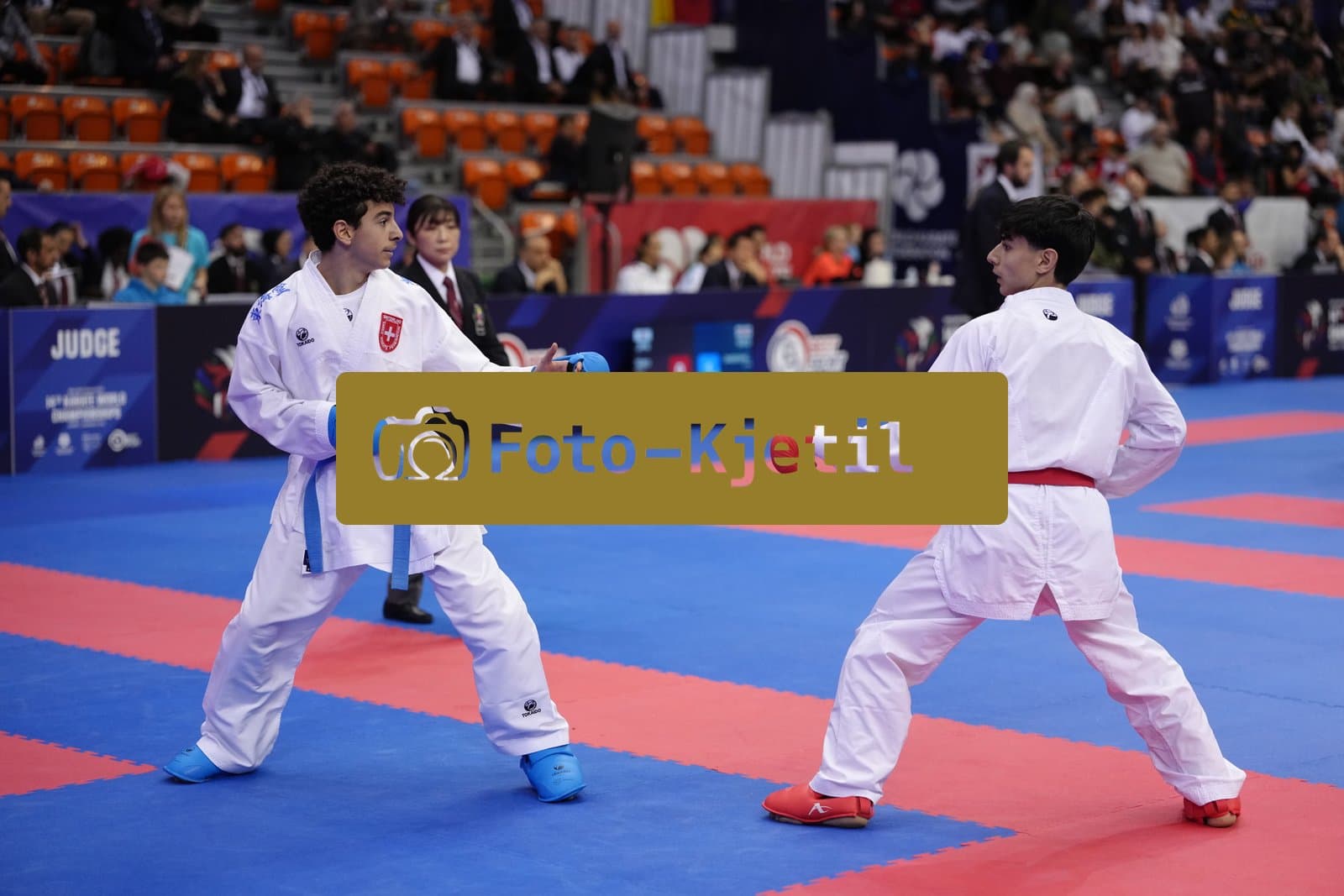 BIELSKO-BIALA, POLAND - OCTOBER 16: This photo was taken during the 2026 World Cadet, Junior & U21 Karate Championships at Hala Pod Debowcem on October 16, 2026 in Bielsko-Biala, Poland.