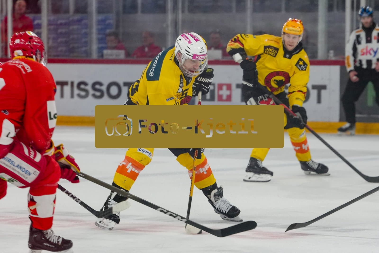 Schweiz: National League Play-In Runde 1, Spiel 1 2025/26, EHC Biel-Bienne vs SC Bern - Tissot Arena, Biel-Bienne: Romain Loeffel (58 SCB) in Aktion