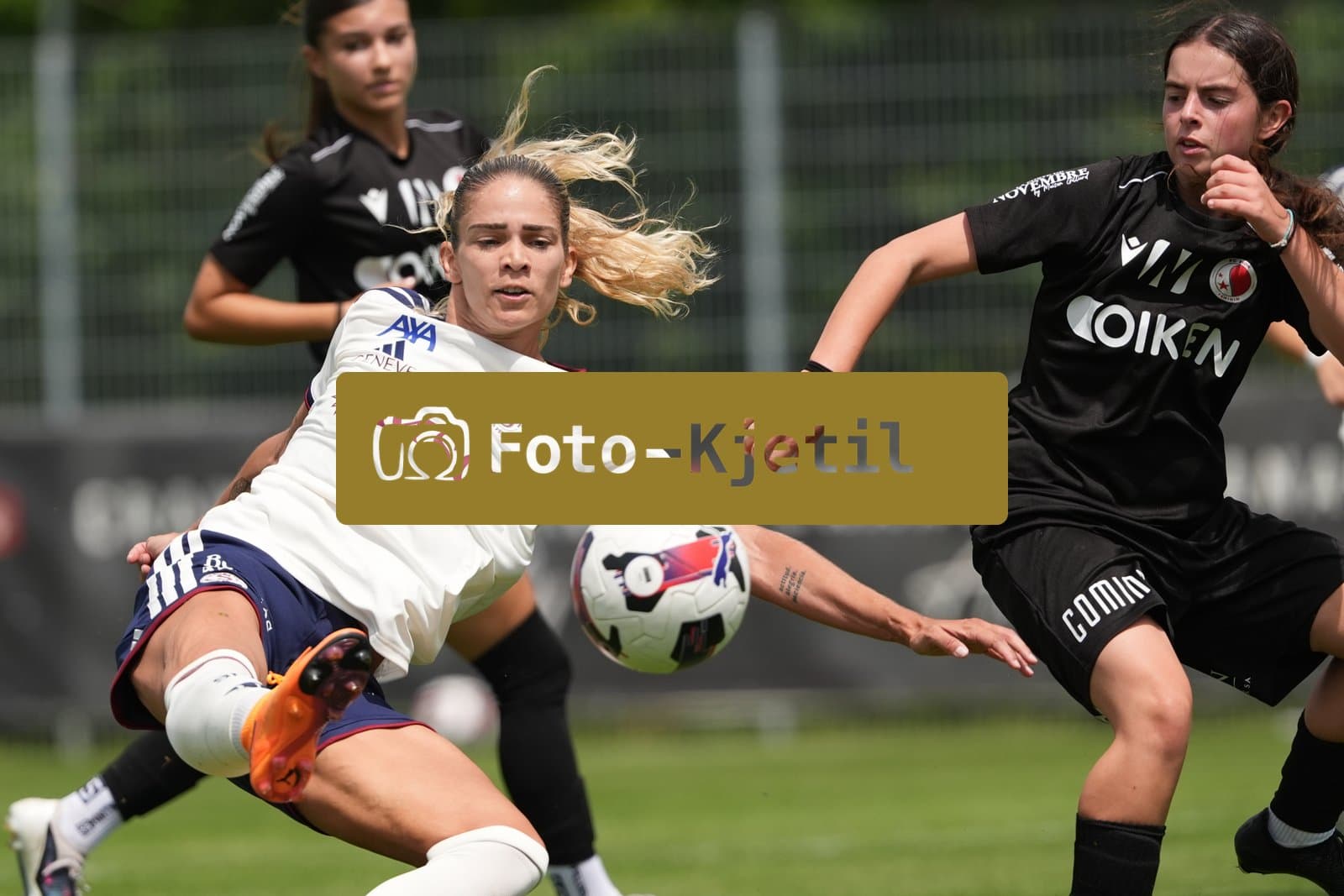 Crans-Montana, Switzerland - July 25: De al m da Eira Stefanie (64 SFCCF) with a goal during the AXA Women's Super League match between Servette FC Chenois Feminin and FC Sion Feminin at Stade du Christ-Roi on July 25, 2026 in Crans-Montana, Switzerland.