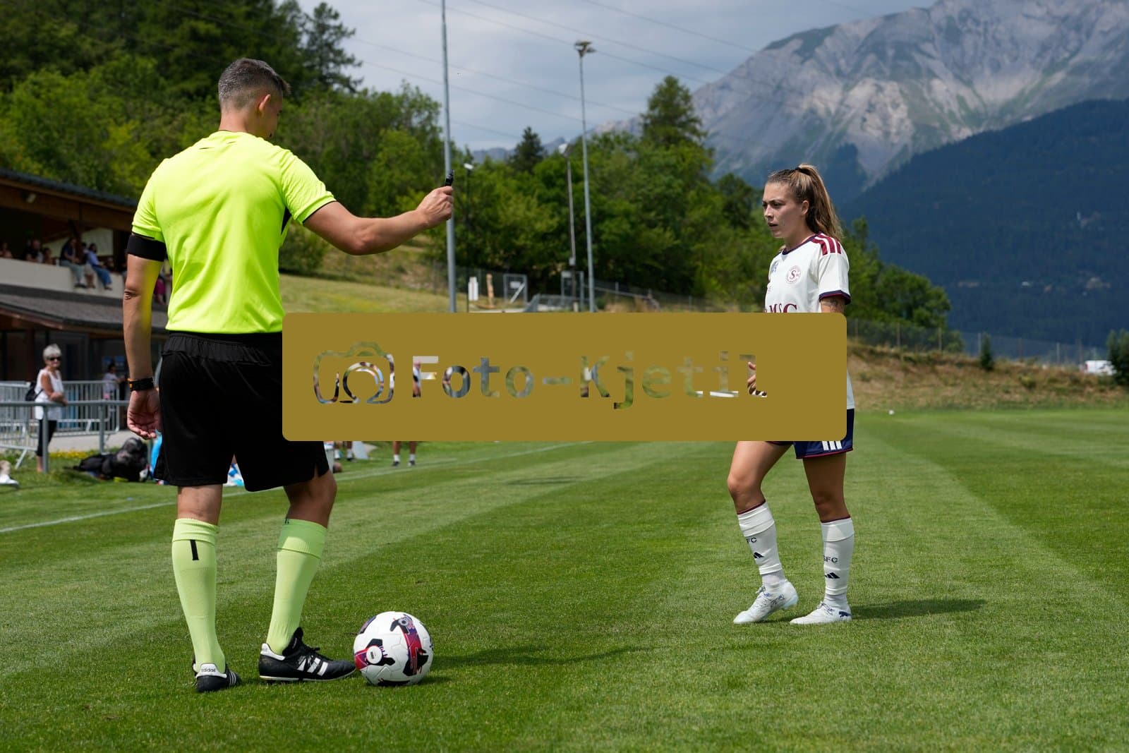 Crans-Montana, Switzerland - July 25: Ascension Martinez Salinas (8 SFCCF) during the AXA Women's Super League match between Servette FC Chenois Feminin and FC Sion Feminin at Stade du Christ-Roi on July 25, 2026 in Crans-Montana, Switzerland.