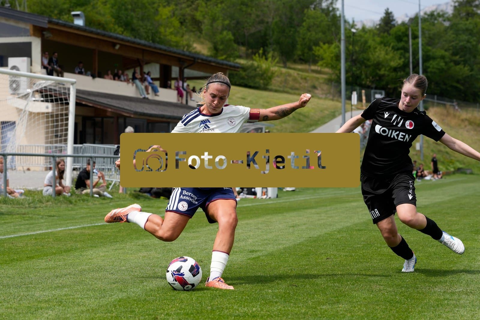 Crans-Montana, Switzerland - July 25: Gloria Marinelli (9 SFCCF) during the AXA Women's Super League match between Servette FC Chenois Feminin and FC Sion Feminin at Stade du Christ-Roi on July 25, 2026 in Crans-Montana, Switzerland.