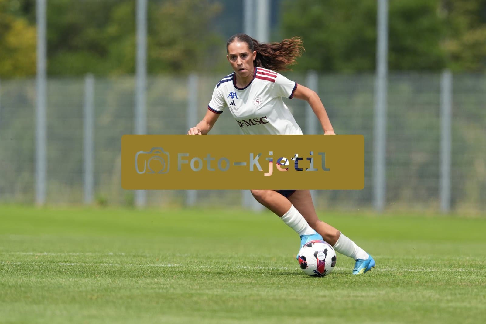 Crans-Montana, Switzerland - July 25: Amina Muratovic (23 SFCCF) during the AXA Women's Super League match between Servette FC Chenois Feminin and FC Sion Feminin at Stade du Christ-Roi on July 25, 2026 in Crans-Montana, Switzerland.