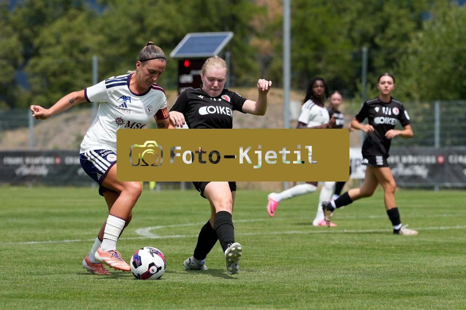 Crans-Montana, Switzerland - July 25: Gloria Marinelli (9 SFCCF) during the AXA Women's Super League match between Servette FC Chenois Feminin and FC Sion Feminin at Stade du Christ-Roi on July 25, 2026 in Crans-Montana, Switzerland.