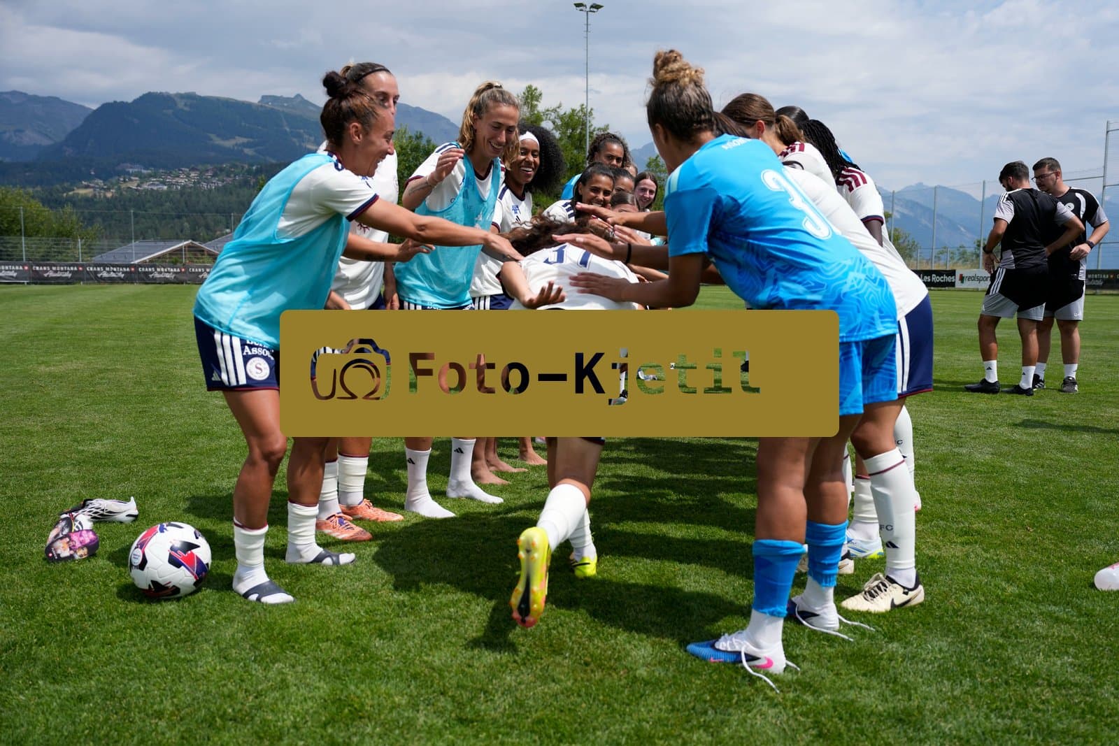 Crans-Montana, Switzerland - July 25: The Player celebrating Camila Mingard (37 SFCCF) after the AXA Women's Super League match between Servette FC Chenois Feminin and FC Sion Feminin at Stade du Christ-Roi on July 25, 2026 in Crans-Montana, Switzerland.