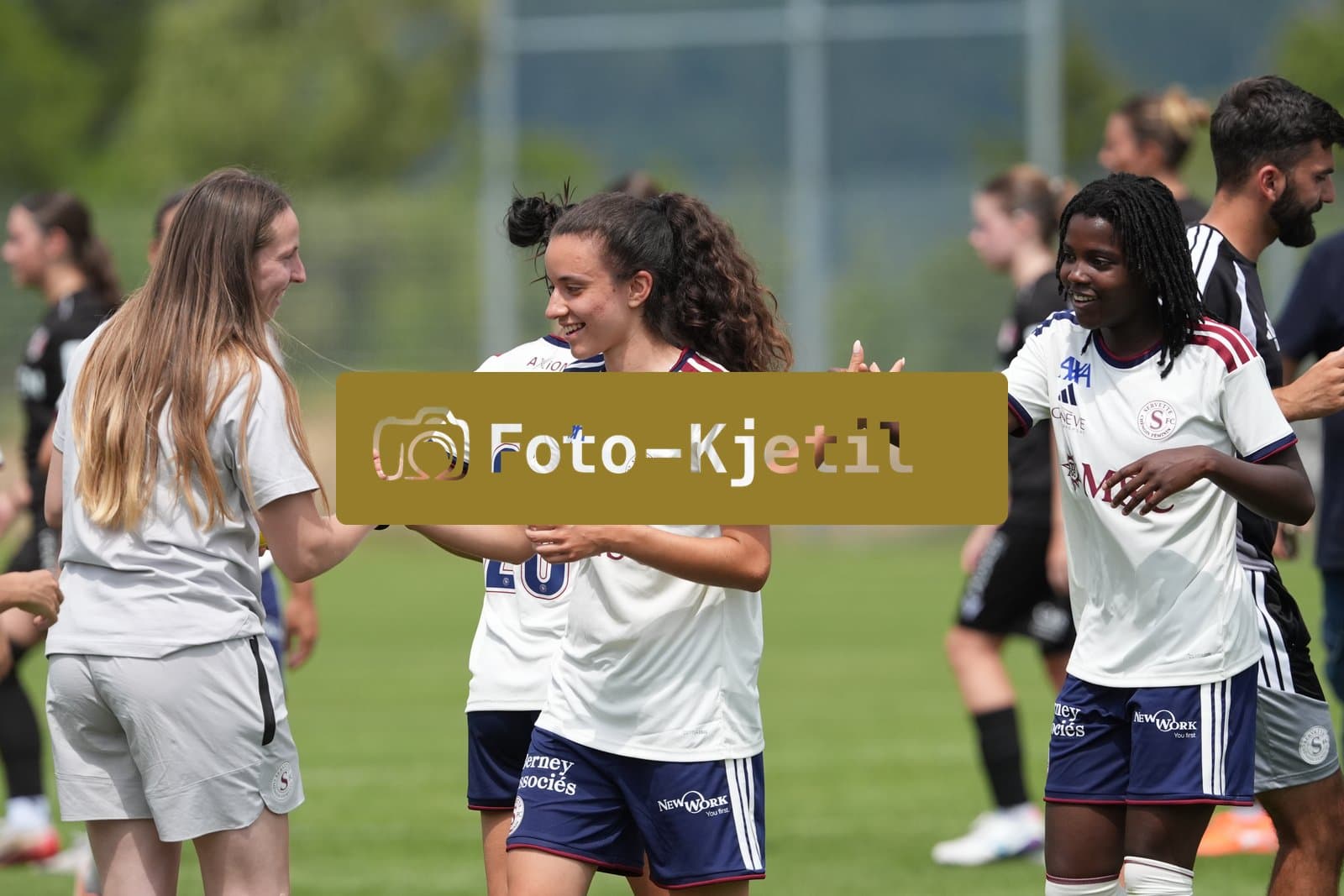 Crans-Montana, Switzerland - July 25: Camila Mingard (37 SFCCF) and Garance Nein (17 SFCCF) after the AXA Women's Super League match between Servette FC Chenois Feminin and FC Sion Feminin at Stade du Christ-Roi on July 25, 2026 in Crans-Montana, Switzerland.