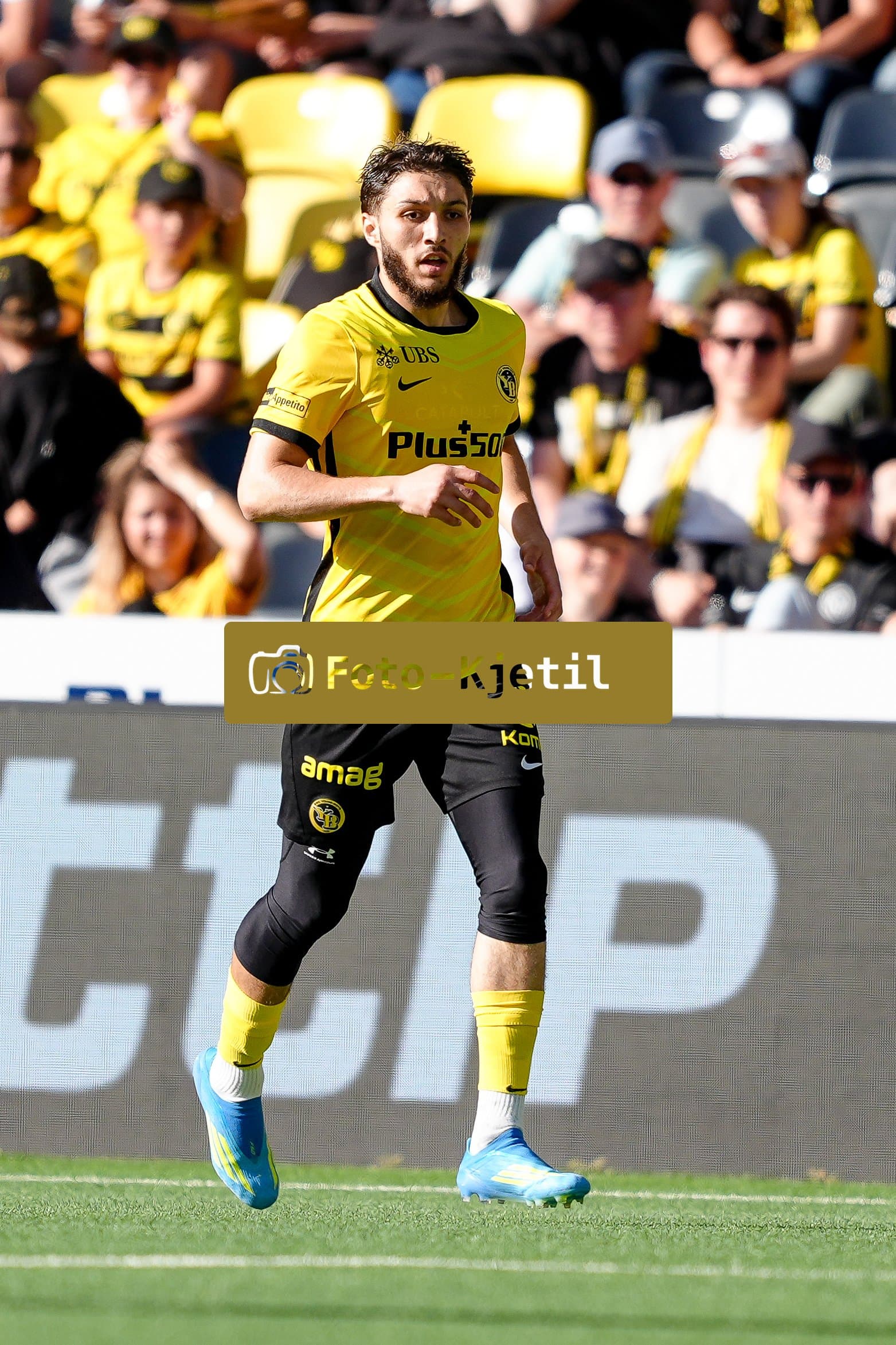 Schweiz: Super League 2025 - 2026, BSC Young Boys vs FC St. Gallen - Stadion Wankdorf, Bern: Jaouen Hadjam (3 Young Boys) nach Verletzungspause zurück im Spiel