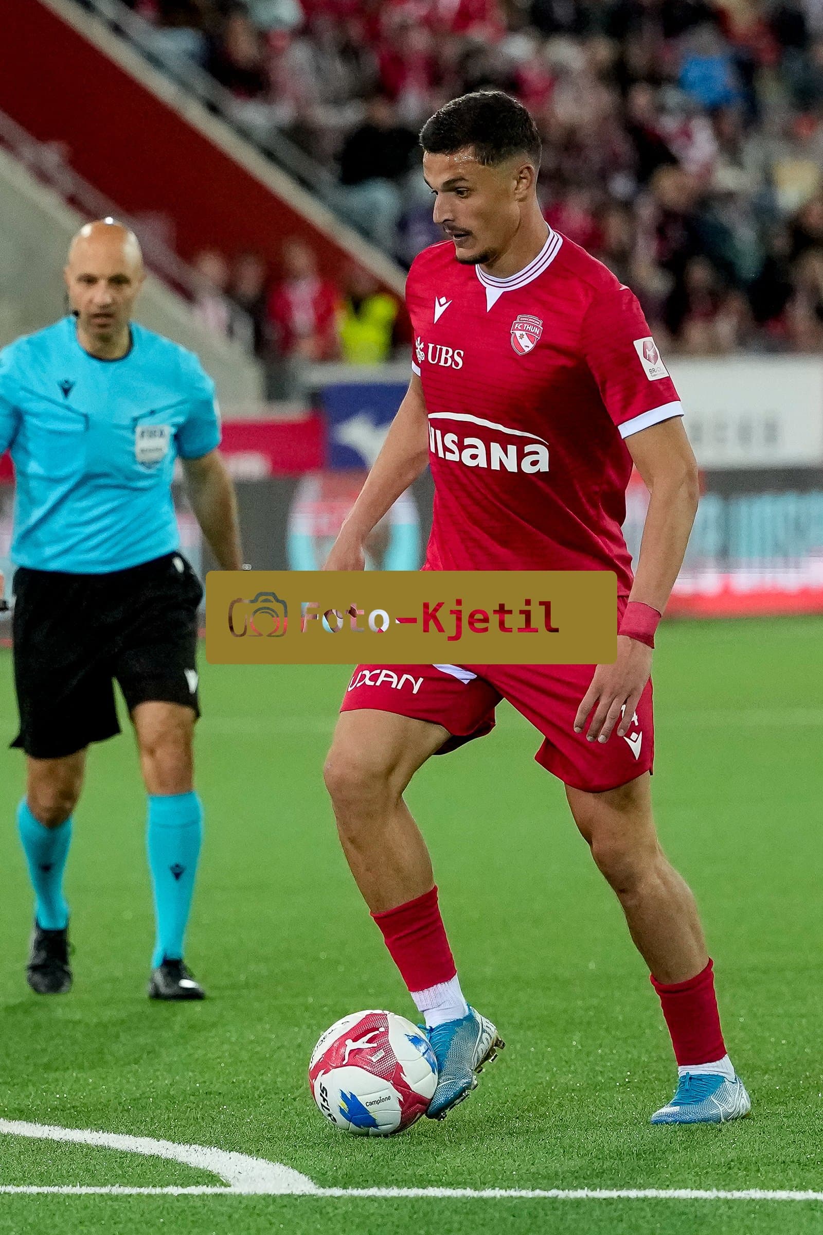 Schweiz: Super League 2025 - 2026, FC Thun vs FC Lugano - Stockhorn Arena, Thun: Elmin Rastoder (74 Thun)